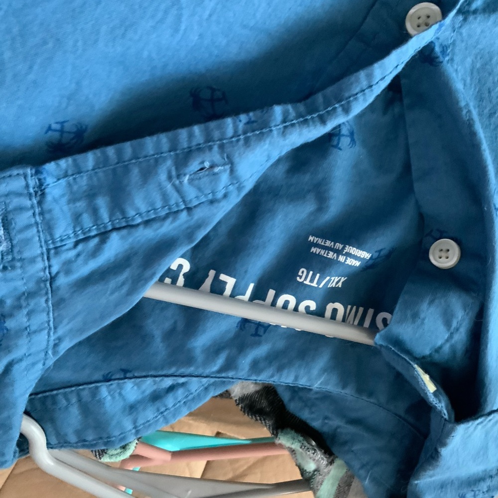 Blue button up - Picture 3 of 3